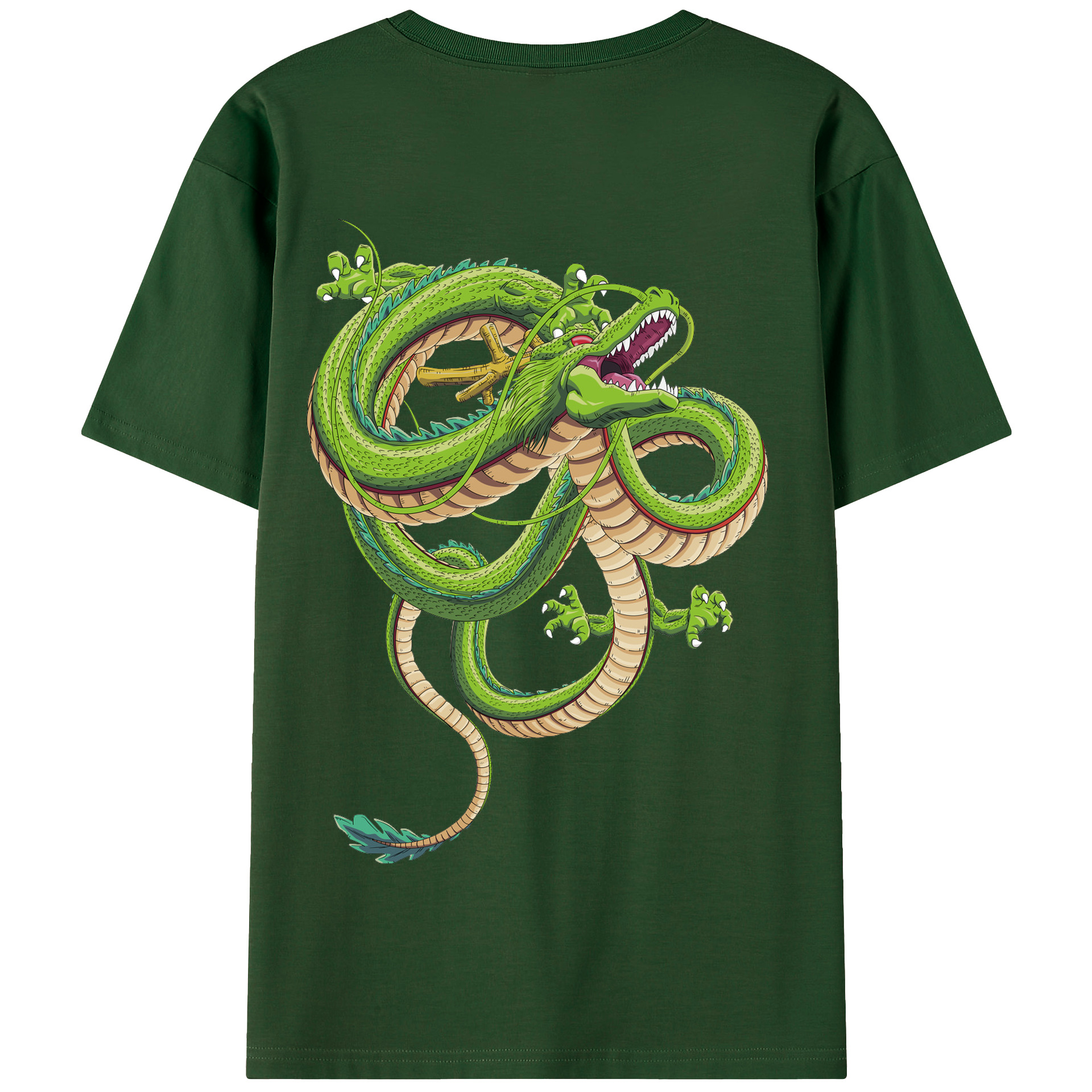 （画像用） ドラゴンボール 神龍 シェンロン DRAGON BALL Shenron 綿100％半袖Tシャツ（背面プリント）